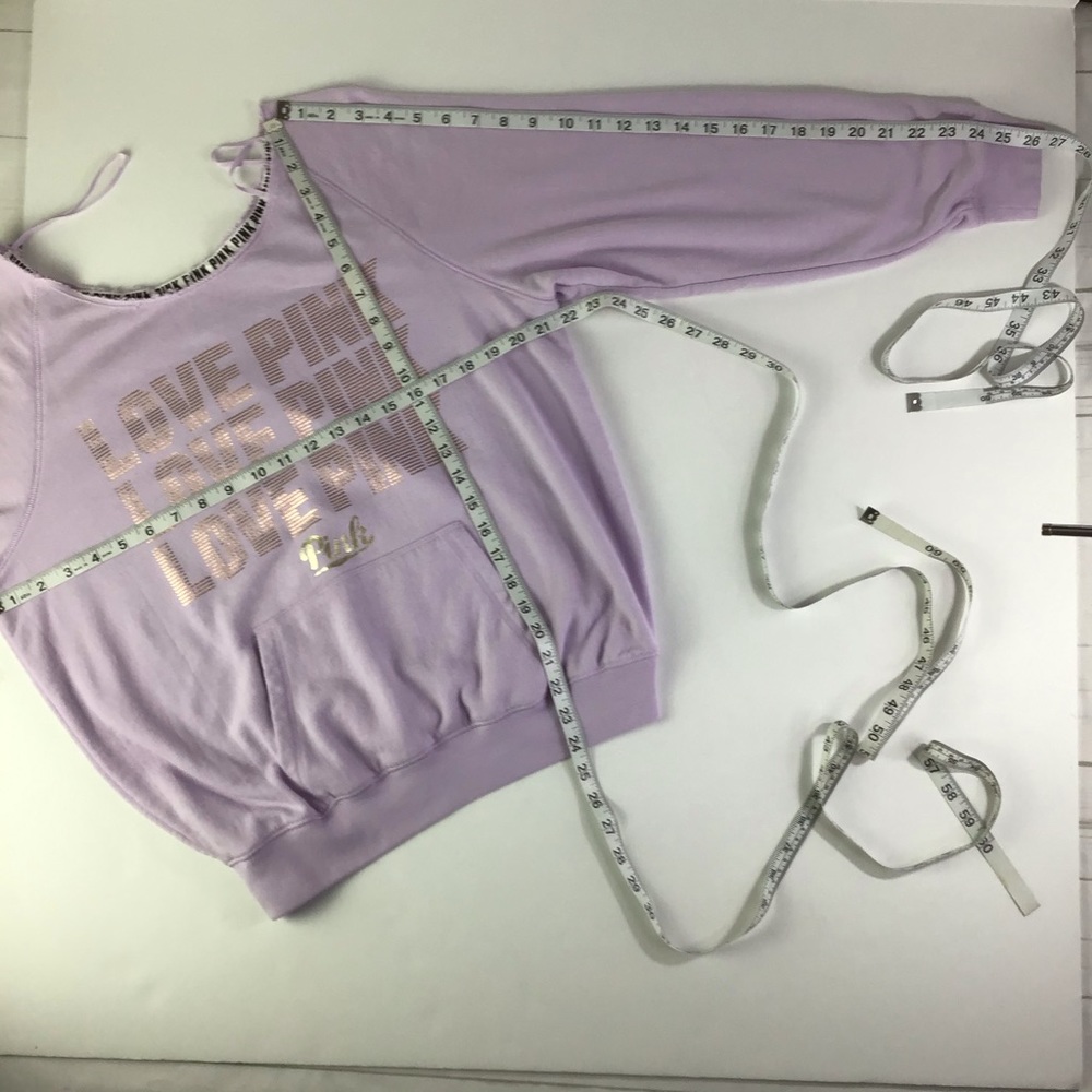 PINK Victoria Secret Love Pink Lavendar Sweatshirt - Picture 7 of 8